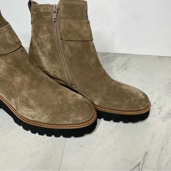 Paul Green Taupe Suede Buckle Lug Sole Boot 5 / 7.5 - Picture 11 of 16
